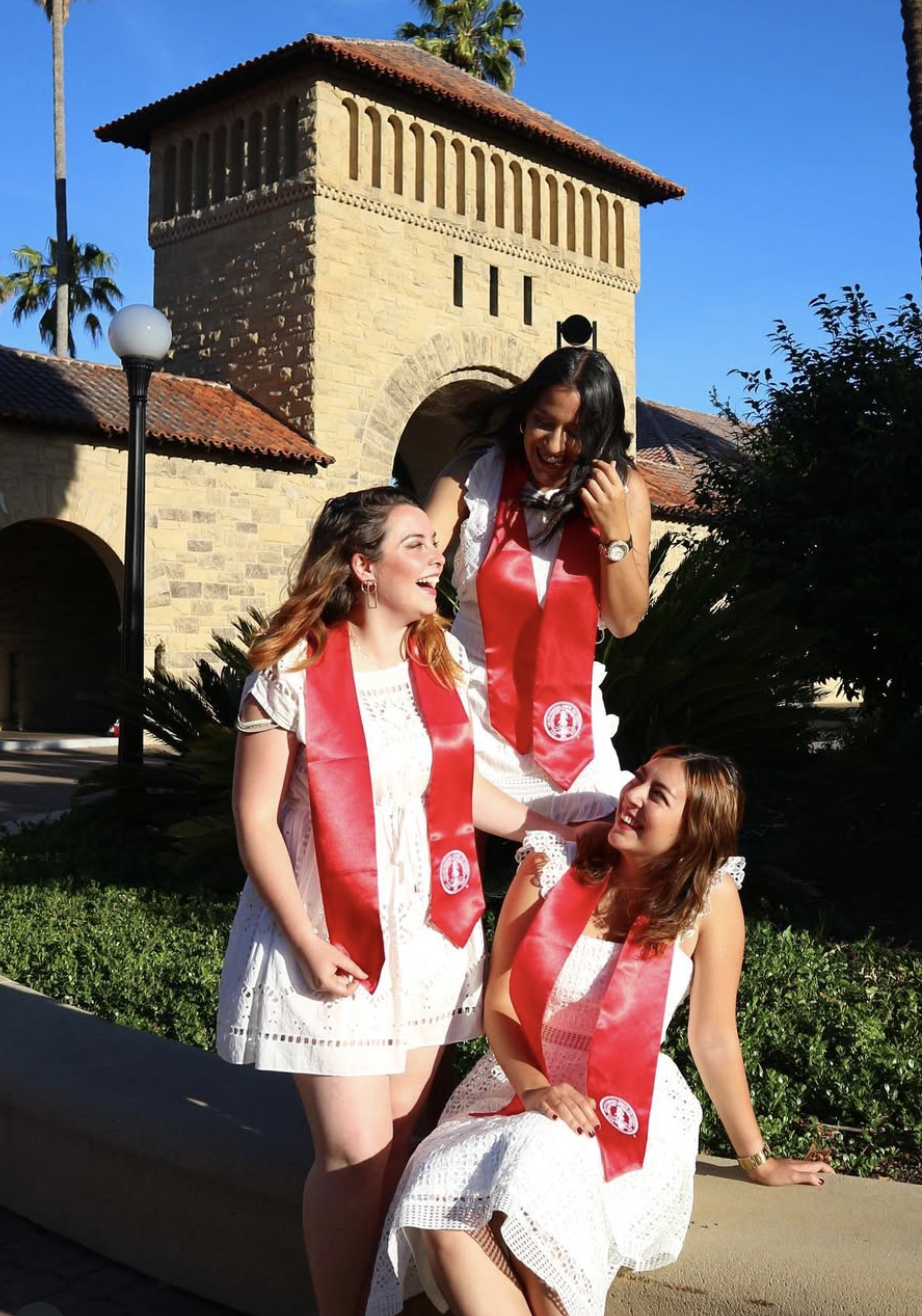Leni with friends at Stanford graduation